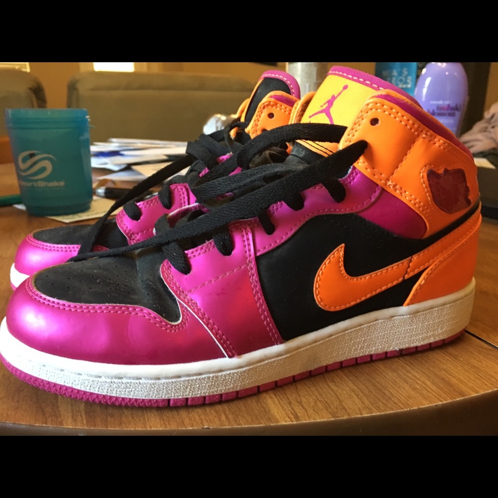 Women’s Jordan’s pink and orange neon